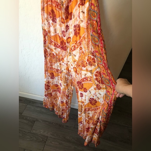 Free People|Carmen Jumpsuit,Boho floral wide leg jumpsuit-off the shoulders••• - Picture 10 of 15